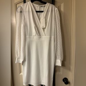 Brand New With Tags—Grace Karin Long Sleeve White Dress—Size Large